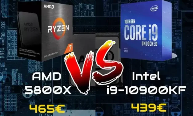 AMD Ryzen 5800X vs Intel 10900KF