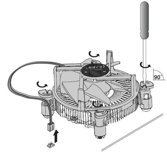 come smontare dissipatore cpu intel 1