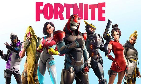 logo fortnite con i personaggi principali