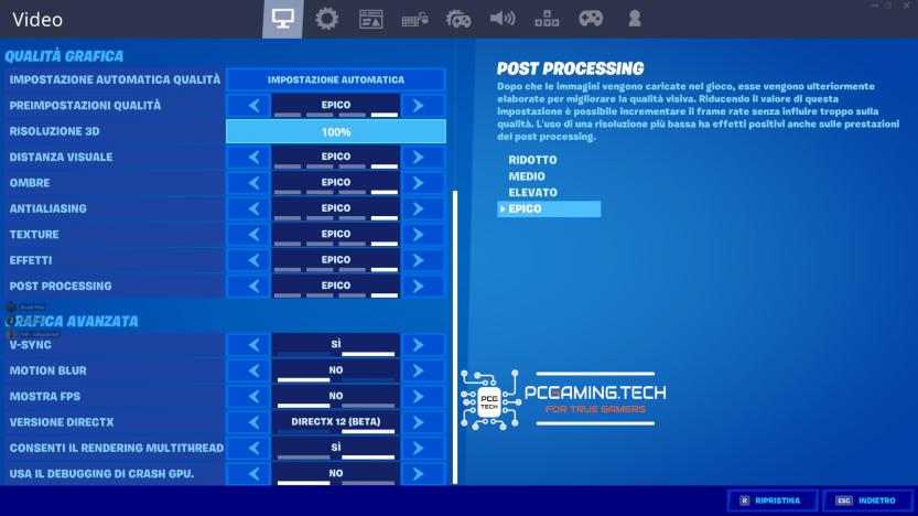 miglior impostazioni grafiche fortnite ninja part 1