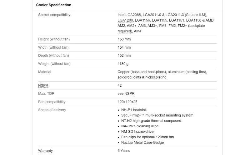 noctua-nh-p1-specifiche-recensione