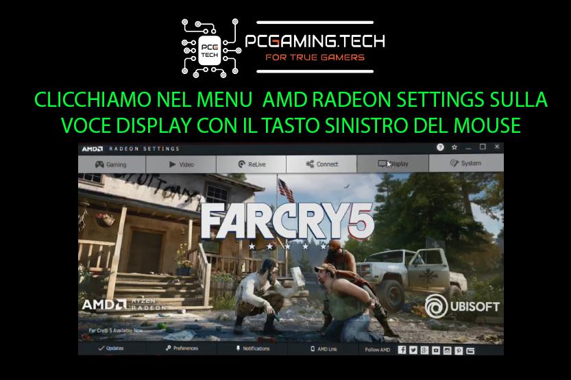AMD Radeon menu display settings