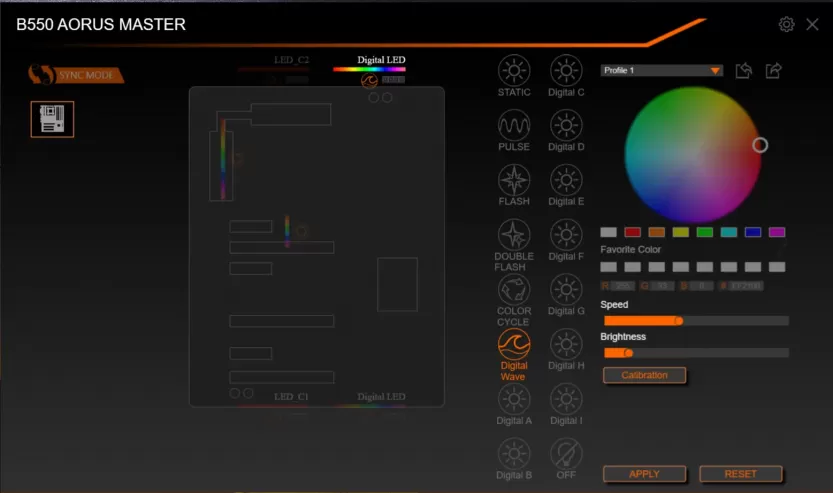 silverstone airpenetrator 140i argb gigabyte b550 master rgb fusion