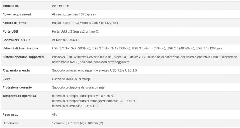 silverstone ecu06 usb 3 2 gen 2x2 specs