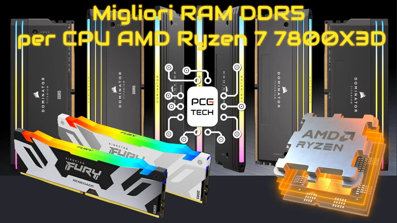 Migliori RAM DDR5 per CPU AMD Ryzen 7 7800X3D