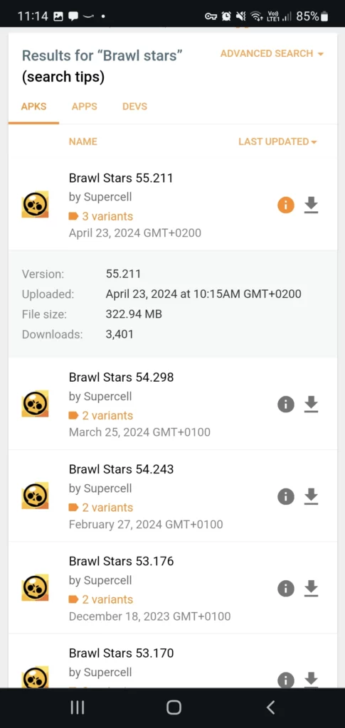 apkmirror brawl stars downloading