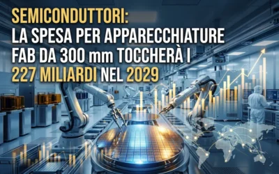 Semiconduttori: la spesa per apparecchiature fab 300 mm toccherà i 227 miliardi nel 2029